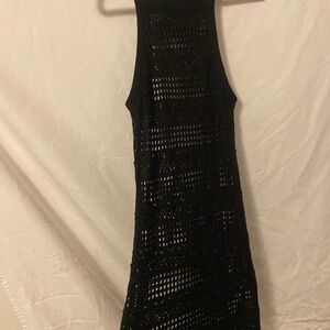 Forever 21 Black Mesh Knit Top